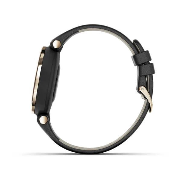 Фэшн смарт-часы Garmin Lily CreamGold Black Leather (010-02384-B1)