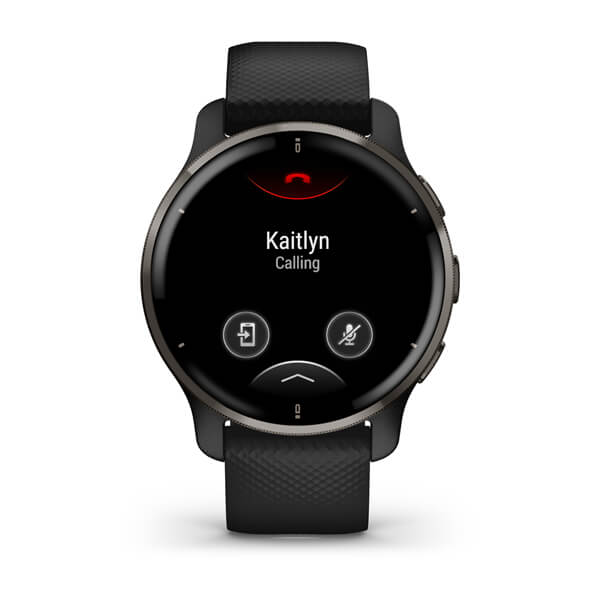 Смарт-часы Garmin Venu 2 PLUS, GPS, черные  с серым безелем, с силиконовым ремешком (010-02496-11)