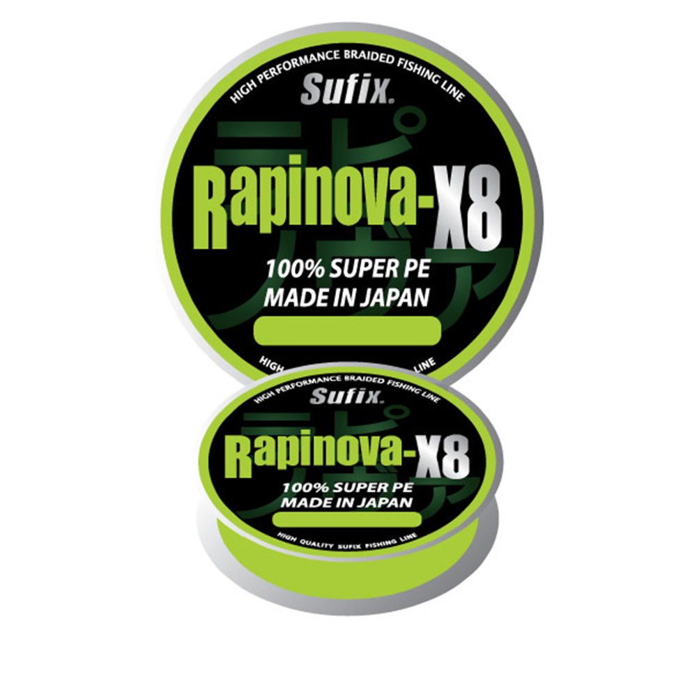 Леска плетеная Sufix Rapinova-X8 (150м зеленая PE 1.5/ 0,205мм 16,9кг SRP205GRL150RU)