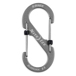 Карабин металлический Nite Ize S-Biner SlideLock, алюминевый,размер 4, серый