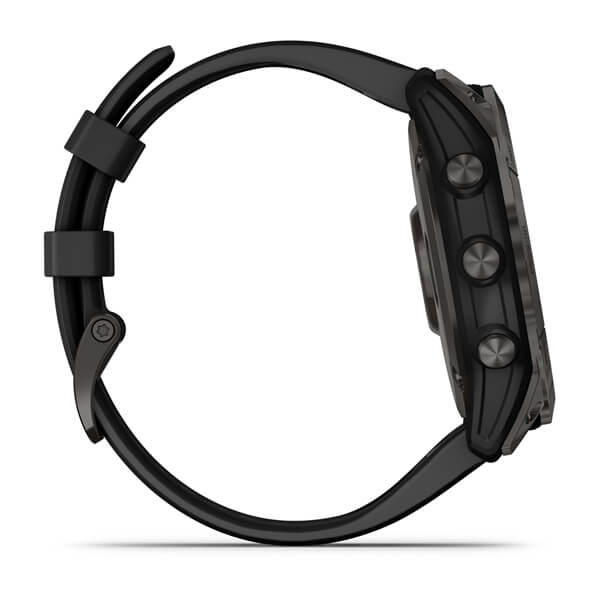 Мультиспорт.часы Garmin Fenix 7x Sapphire Solar, DLC-покрытие,серые с черным ремешк. (010-02541-11)