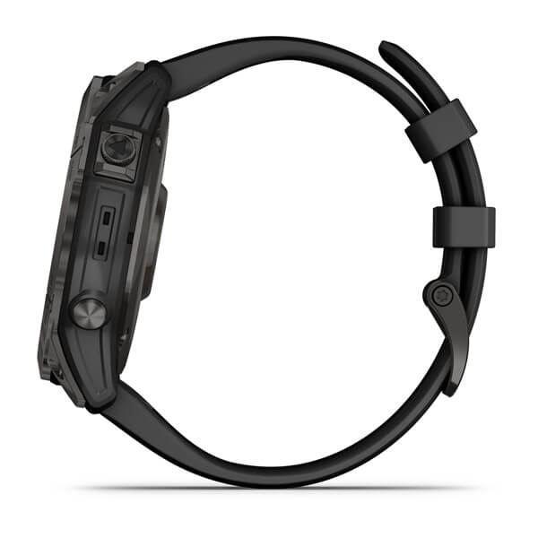 Мультиспорт.часы Garmin Fenix 7x Sapphire Solar, DLC-покрытие,серые с черным ремешк. (010-02541-11)