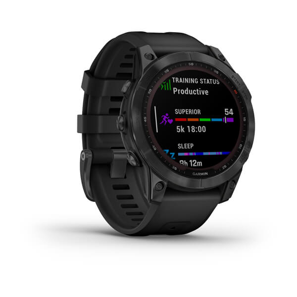 Мультиспорт.часы Garmin Fenix 7 Solar, серые с черным ремешком (010-02540-11)