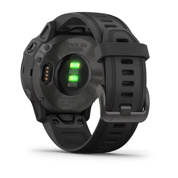 Мультиспортивные часы Garmin Fenix 6s sapphire с gps, серые с черным ремешком