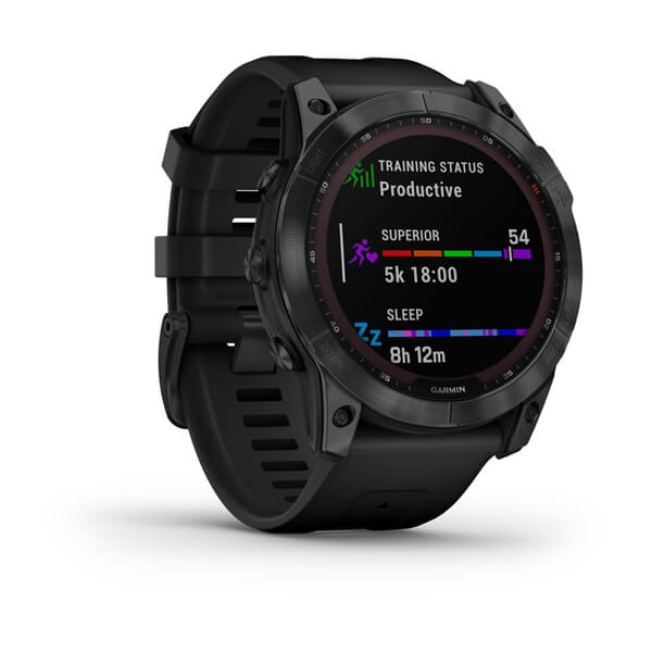 Мультиспорт.часы Garmin Fenix 7x Sapphire Solar, DLC-покрытие,черные с черным ремешк. (010-02541-23)