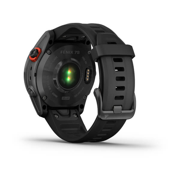 Мультиспорт.часы Garmin Fenix 7s Solar,серые с черным силиконовым ремешком (010-02539-13)