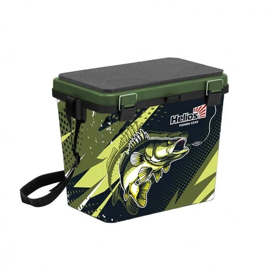 Ящик рыболовный зимний ZANDER односекционный хаки (HS-IML-19-H-1) Helios