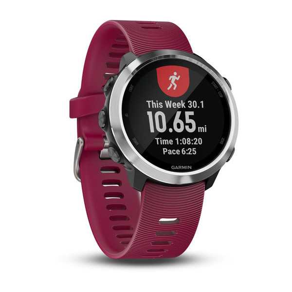 Спортивные часы Garmin Forerunner 645 Music с вишневым ремешком