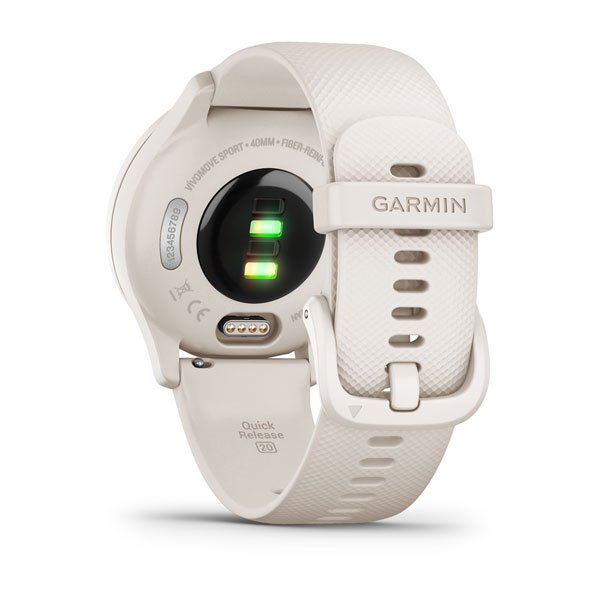 Часы с трекером активности Garmin VivoMove Sport, слон.кость, с силиконовым ремешком (010-02566-01)