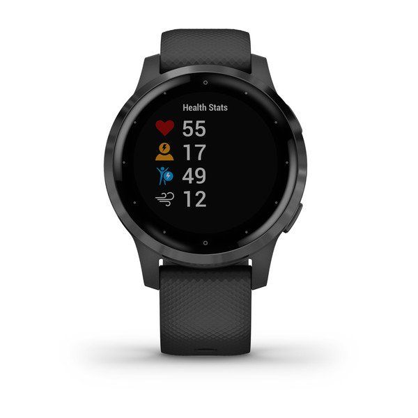 Спортивные часы Garmin VIVOACTIVE 4S черные с серым безелем