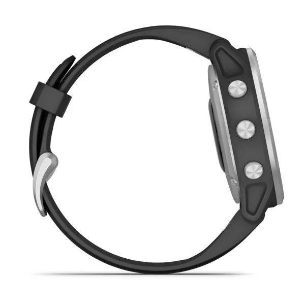 Мультиспортивные часы Garmin Fenix 6s с gps, серебристые с черным ремешком