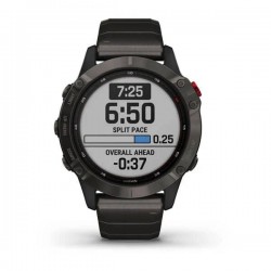 Мультиспортивные часы Garmin Fenix 6 Pro Solar с GPS, титан. DLC титан.ремешком (010-02410-23)