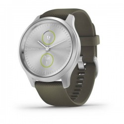 Часы Garmin Vivomove Luxe серебристый с травяным ремешком
