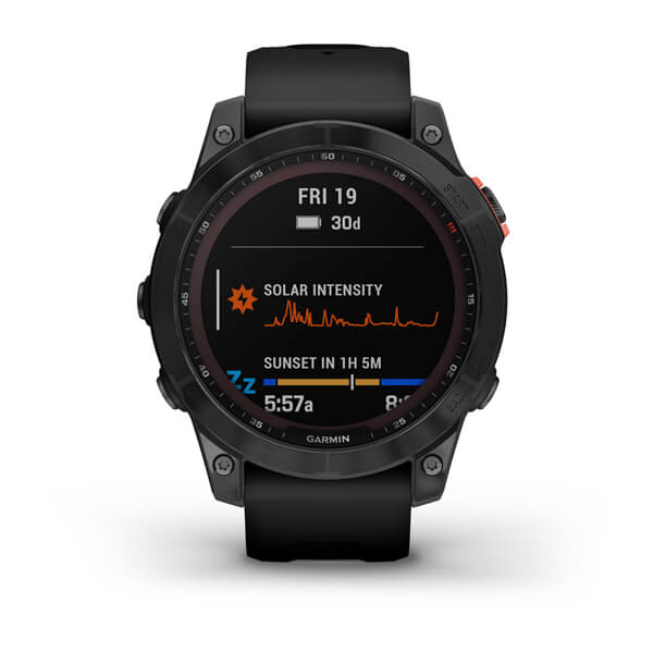 Мультиспорт.часы Garmin Fenix 7 Solar, серые с черным ремешком (010-02540-11)