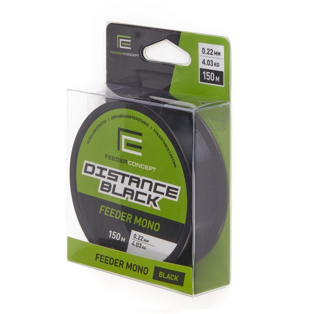 Леска моно. Feeder Concept Distance Black (FC4001-022, 150м, 0,22мм)