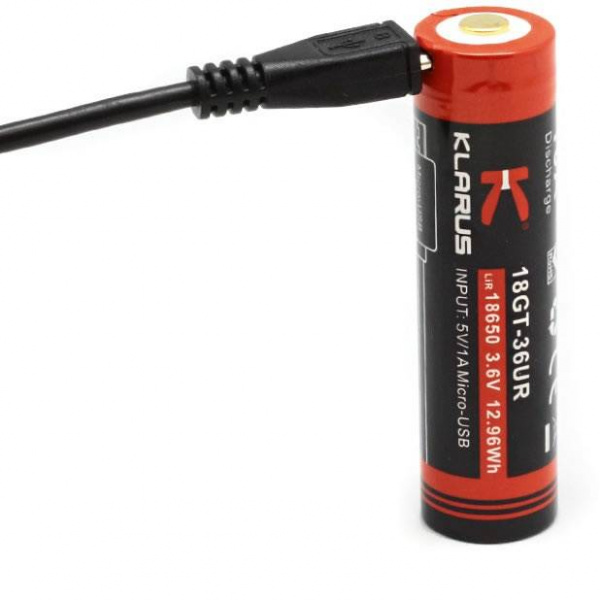 Аккумулятор Klarus 18650 3600mAh USB порт