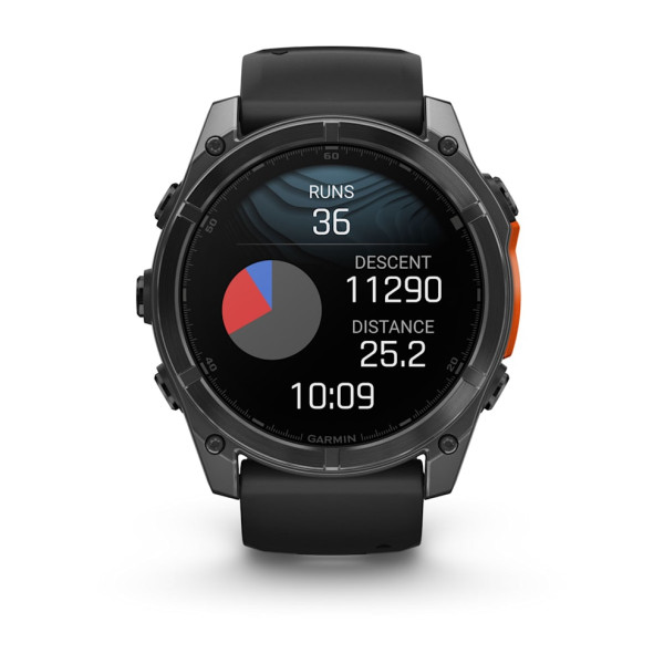 Часы GARMIN Fenix 8 51 MM AMOLED slate gray with a black band