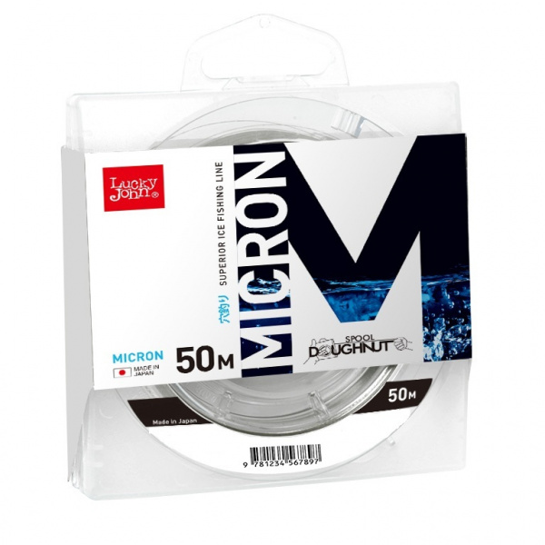 Леска монофильная зимняя Lucky John MICRON (50м, 0,1, 1.05кг, LJ4001-010)