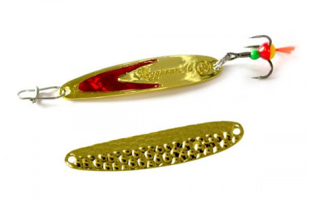 Блесна вертикальная ECOPRO Судачья (красн.флекс, 6см, 10гр, Gb/GRF)