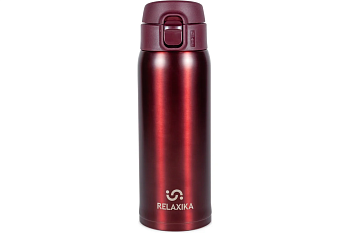 Термокружка Relaxika 701 (0,48 литра), бордовая