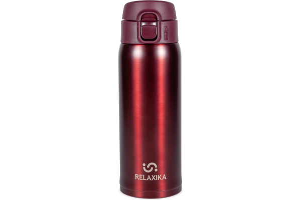 Термокружка Relaxika 701 (0,48 литра), бордовая