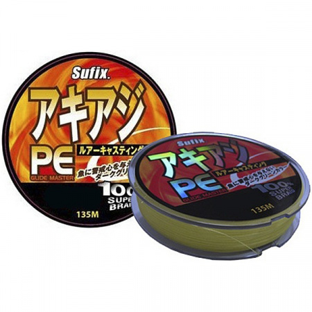 Леска плетеная Sufix PE Glide Master (зеленая 135м 0.23мм 15,5кг DS1MP03401TB11)