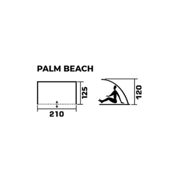 Тент пляжный Jungle Camp Palm Beach желтый/оранжевый