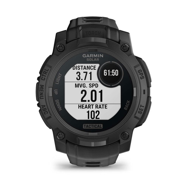 Часы Garmin Instinct 3 50 mm, Solar, Tactical Black with Charcoal Band 010-02935-50