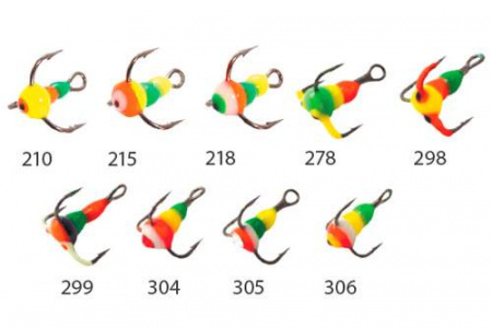 Тройник-капля ECOPRO без цепочки на крючке Saikyo (210-306 All Color-12 (9шт.))