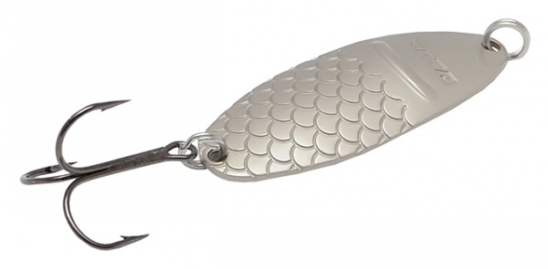Блесна колеблющаяся "ЧЕРНОСПИНКА" Олта (матовое серебро, 12г)