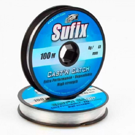Леска Sufix Cast'n Catch x10 (прозрачная 100м 0.30мм 5,4кг DS1CA030024A9C)