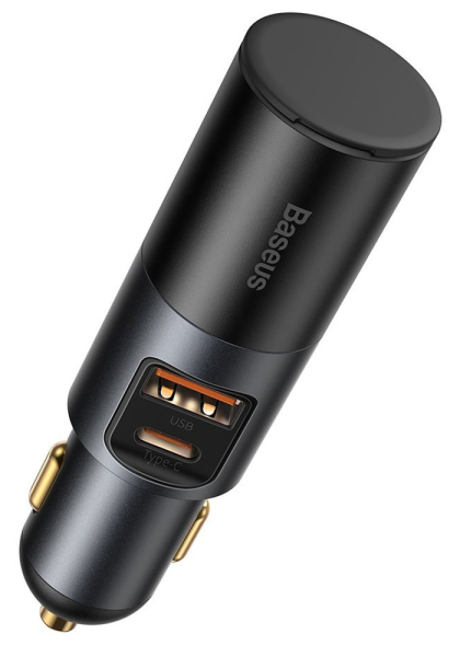 АЗУ USB выход Baseus Share Together Car Charger with Cigarette Lighte Port U+C 120W gray