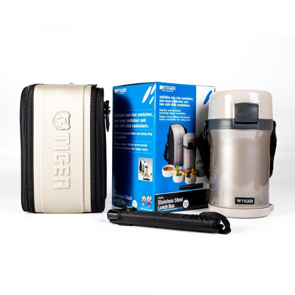 Термос для еды с контейнерами Tiger LWU-F200 Warm Silver