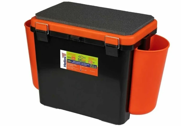 Ящик зимний FishBox односекционный (19л) оранжевый Helios