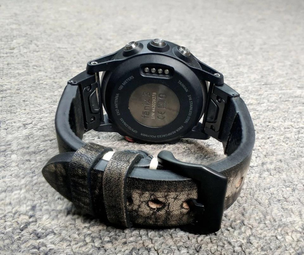 Ремешок QuickFit кожаный, винтаж, 26 мм, для Garmin Fenix 5x/5x Plus/Fenix 3/3HR/Descent MK1/Tactix