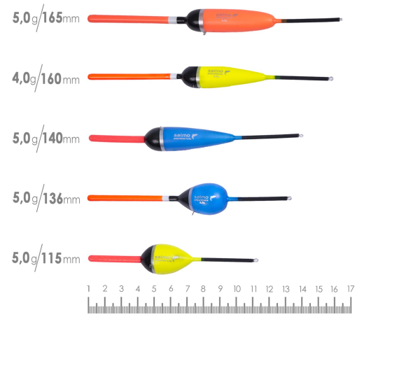 Поплавки полиуретан. Salmo PU (9600CARP-SET, карп, 5шт)