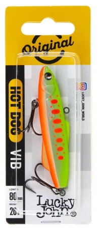 Воблер тонущий вертикальный Lucky John HOTDOG VIB (тонущий 8 см, 26гр, LJHVIB80-023)