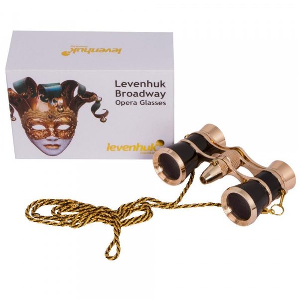 Бинокль Levenhuk Broadway 325F с подсветкой и цепочкой, черный