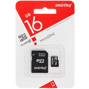 Карта памяти 16GB microSDHC Class10 SMARTBUY