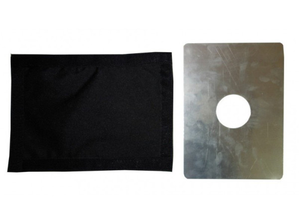 Окно "выход под трубу" Пингвин (с металлической вставкой (чёрный))