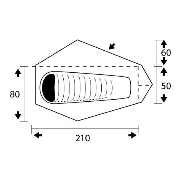 Миниатюрная палатка Trimm Trekking PACK-DSL, оранжевый 1